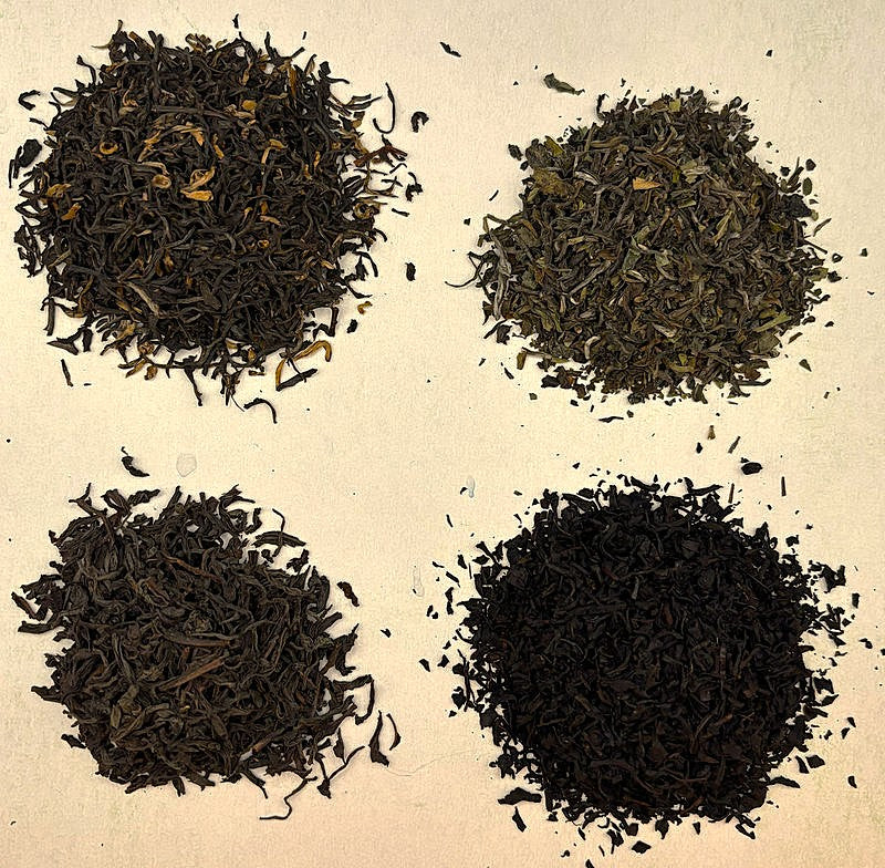 Kleine Schwarz-Teeauswahl