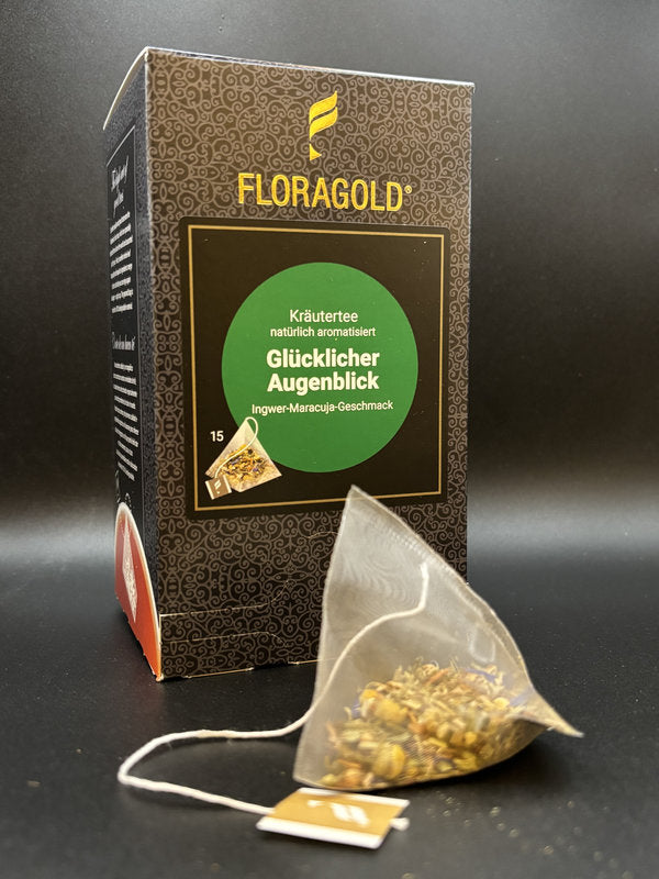 Glücklicher Augenblick – Kräutertee im Pyramidenbeutel