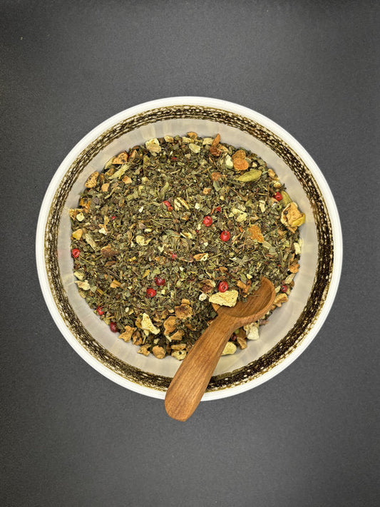 Kräutertee, lose, Orange, Ingwer, Kardamom