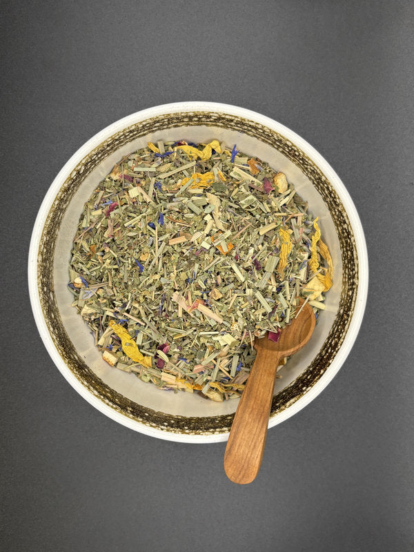 Kräutertee, lose, Basilikum, Fenchel, Lavendel