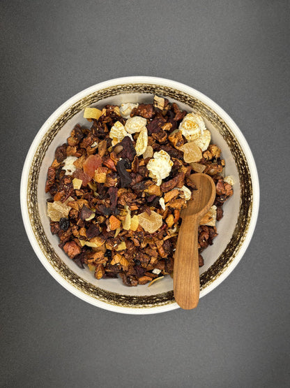 Früchtetee, lose, Zimtstangen, Popcorn, Karamell