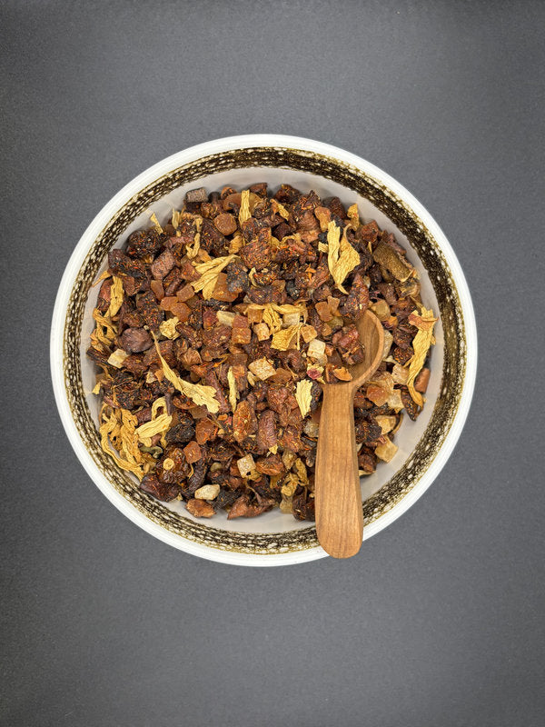 Früchtetee, lose, säurearm, Physalis, Mandarine