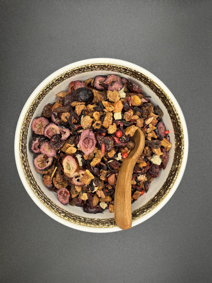 Früchtetee, lose, Granatapfel, rosa Pfeffer