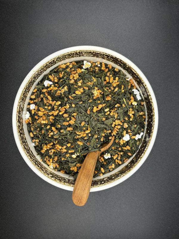 Grüner Tee, lose, Genmaicha, Sencha, Japan, Popcorn
