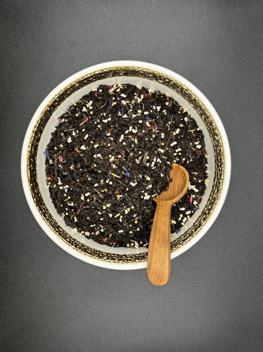 Schwarztee, lose,  Heidelbeere, Amaranth, beeren