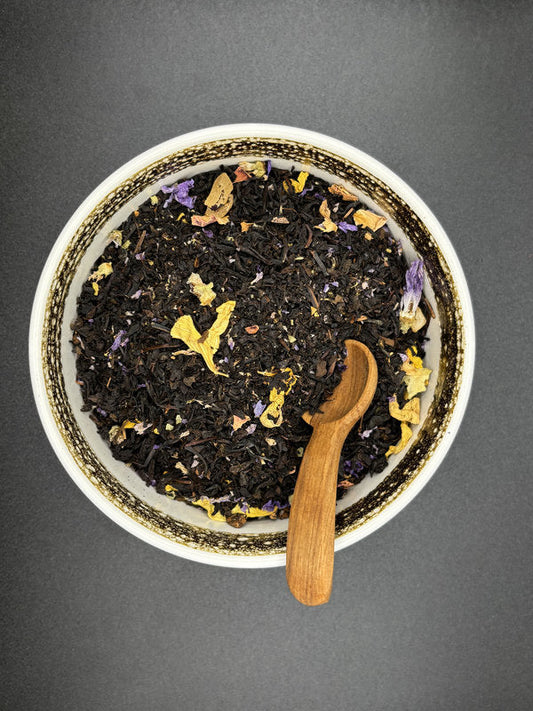 Schwarztee, lose, Mango, Mangoblüten, Passionsfrucht