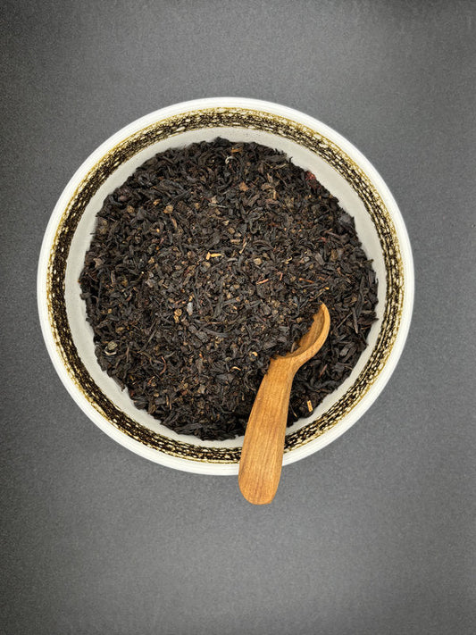 Schwarztee, lose, Vanille, Krokant, Amaranth