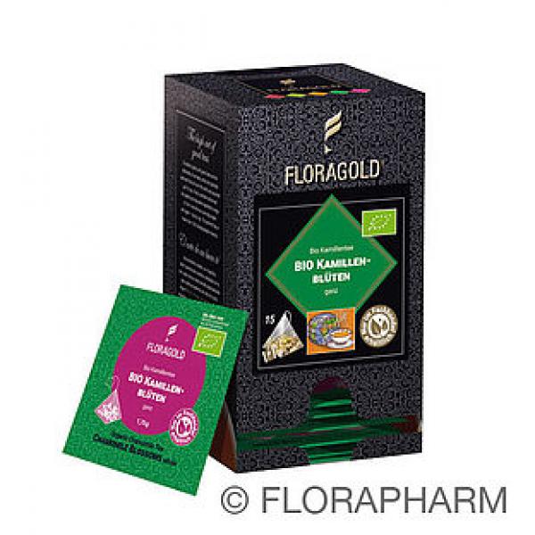 Kräutertee Kamillenblüten ganz BIO (Pyramidenbeutel)